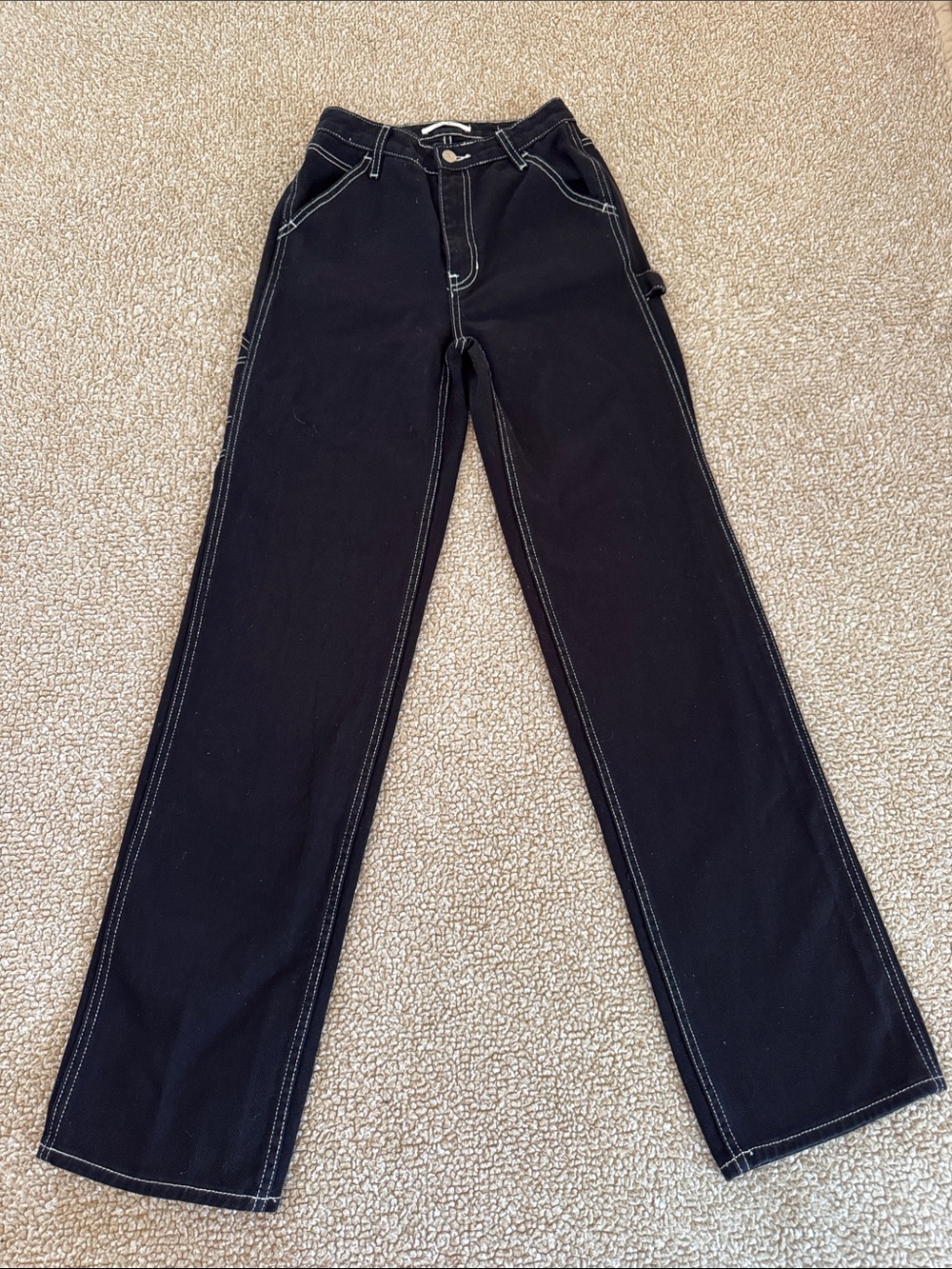 PacSun Black Boyfriend Jeans with White Contrast Stitching